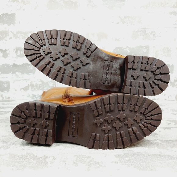 NEW Nordstrom Oliver Brown Leather Slip On Block Heel Riding Boots D211 - Picture 7 of 11